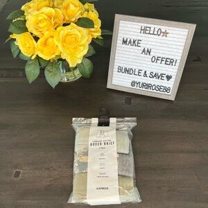 EXPRESS Comfort Cotton Boxer Briefs 3 pack size Small